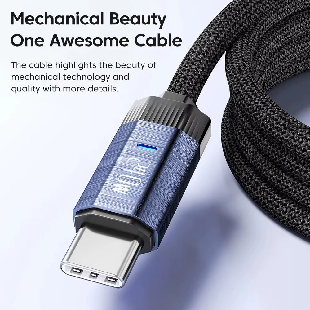240W USB C to USB Type C Cable 48V 5A PD3.1 Super Fast Charging for Iphone 15 Promax Samsung S23 Macbook Hauwei Xiaomi