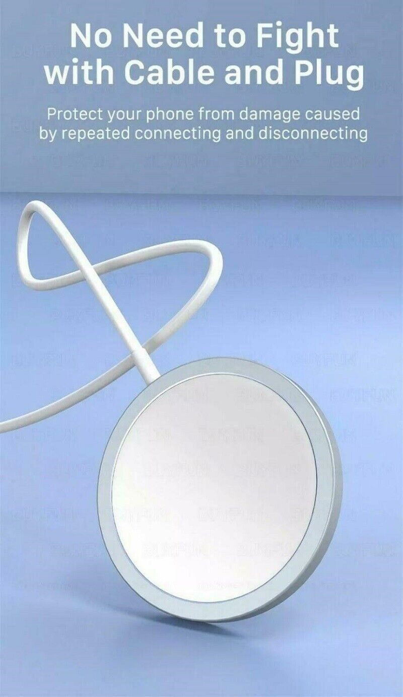Fast Wireless Charger 15W Magsafe Apple Iphone 15 14 13 12 + USB a to C Adaptor