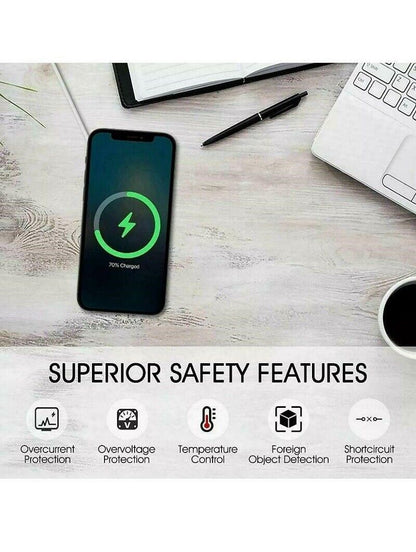 Fast Wireless Charger 15W Magsafe Apple Iphone 15 14 13 12 + USB a to C Adaptor